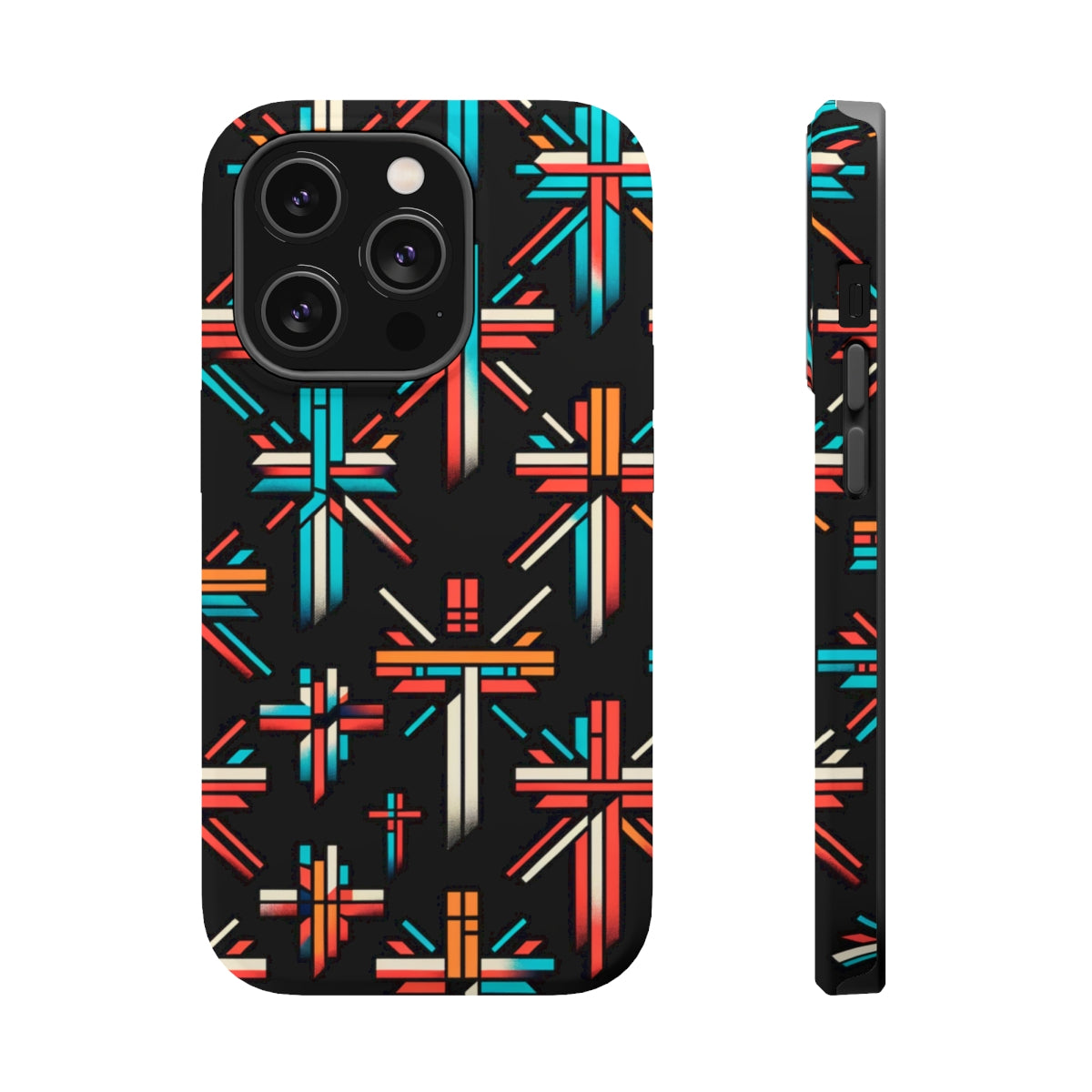 DistinctInk Tough Case for Apple iPhone, Compatible with MagSafe Charging - 