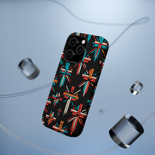 DistinctInk Tough Case for Apple iPhone, Compatible with MagSafe Charging - "Vivid Contrast: Bold Christian Crosses Pattern"