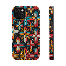 DistinctInk Tough Case for Apple iPhone, Compatible with MagSafe Charging - "Vibrant Crosses: A Minimalist Pattern"
