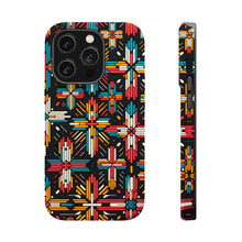 DistinctInk Tough Case for Apple iPhone, Compatible with MagSafe Charging - "Vibrant Crosses: A Minimalist Pattern"