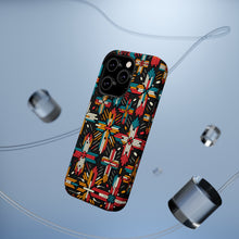 DistinctInk Tough Case for Apple iPhone, Compatible with MagSafe Charging - "Vibrant Crosses: A Minimalist Pattern"