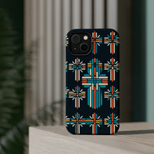 DistinctInk Tough Case for Apple iPhone, Compatible with MagSafe Charging - "Vibrant Christian Crosses in Bold Design"