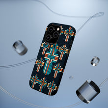 DistinctInk Tough Case for Apple iPhone, Compatible with MagSafe Charging - "Vibrant Christian Crosses in Bold Design"
