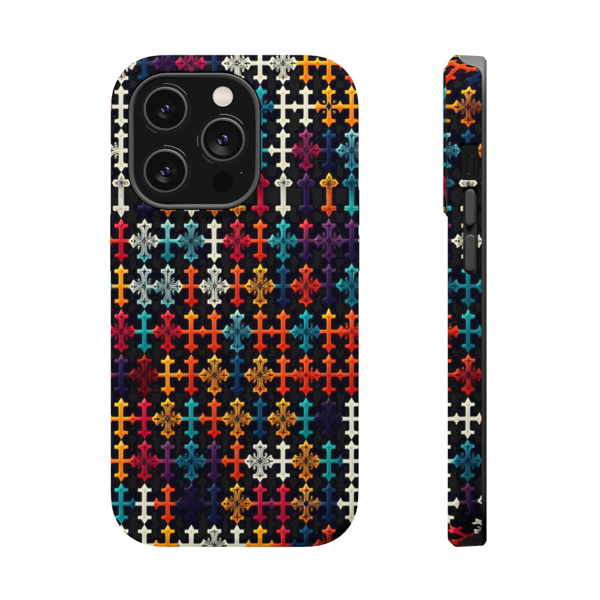 DistinctInk Tough Case for Apple iPhone, Compatible with MagSafe Charging - 