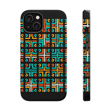DistinctInk Tough Case for Apple iPhone, Compatible with MagSafe Charging - "Bright and Bold Crosses on Black"