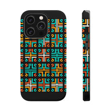 DistinctInk Tough Case for Apple iPhone, Compatible with MagSafe Charging - "Bright and Bold Crosses on Black"