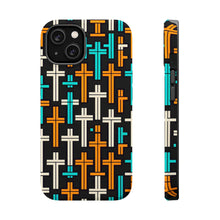 DistinctInk Tough Case for Apple iPhone, Compatible with MagSafe Charging - "Brightly Colored Minimal Christian Crosses"