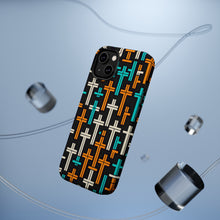 DistinctInk Tough Case for Apple iPhone, Compatible with MagSafe Charging - "Brightly Colored Minimal Christian Crosses"