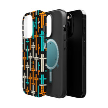 DistinctInk Tough Case for Apple iPhone, Compatible with MagSafe Charging - "Brightly Colored Minimal Christian Crosses"