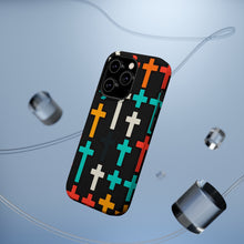 DistinctInk Tough Case for Apple iPhone, Compatible with MagSafe Charging - "Colorful Bold-Christian Crosses: Vibrant Minimalistic Pattern"