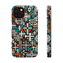 DistinctInk Tough Case for Apple iPhone, Compatible with MagSafe Charging - Title: "Vibrant Minimalist Christian Cross Pattern"
