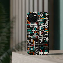 DistinctInk Tough Case for Apple iPhone, Compatible with MagSafe Charging - Title: "Vibrant Minimalist Christian Cross Pattern"