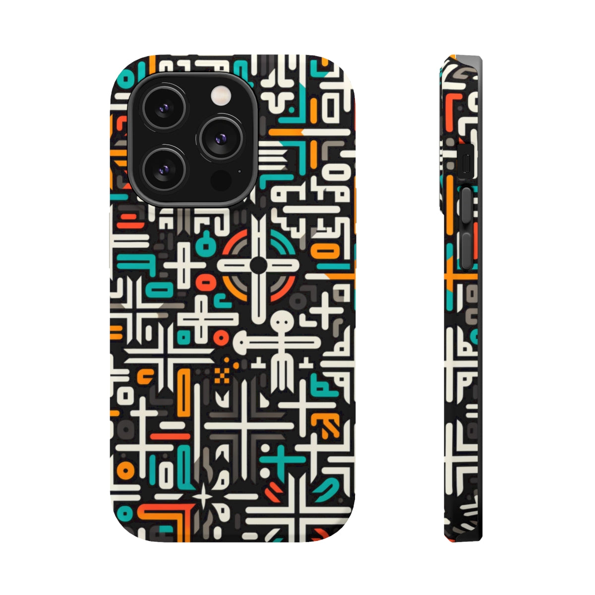 DistinctInk Tough Case for Apple iPhone, Compatible with MagSafe Charging - Title: 