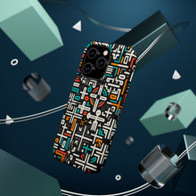 DistinctInk Tough Case for Apple iPhone, Compatible with MagSafe Charging - Title: "Vibrant Minimalist Christian Cross Pattern"