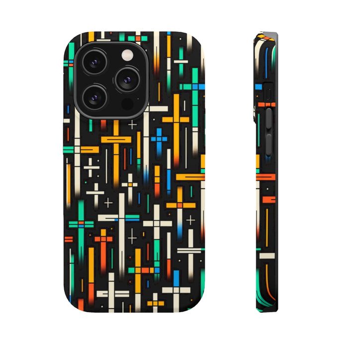 DistinctInk Tough Case for Apple iPhone, Compatible with MagSafe Charging - 