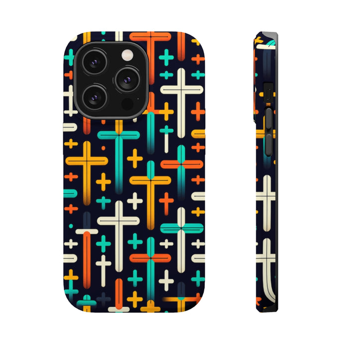 DistinctInk Tough Case for Apple iPhone, Compatible with MagSafe Charging - 