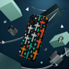 DistinctInk Tough Case for Apple iPhone, Compatible with MagSafe Charging - "A Colorful Array of Christian Crosses"