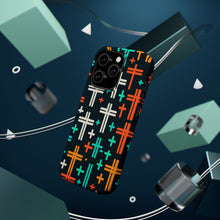 DistinctInk Tough Case for Apple iPhone, Compatible with MagSafe Charging - "A Colorful Array of Christian Crosses"