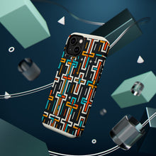 DistinctInk Tough Case for Apple iPhone, Compatible with MagSafe Charging - Title: "Vibrant Crosses: A Bold Repeating Pattern"