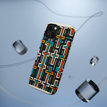 DistinctInk Tough Case for Apple iPhone, Compatible with MagSafe Charging - Title: "Vibrant Crosses: A Bold Repeating Pattern"