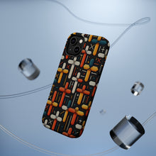 DistinctInk Tough Case for Apple iPhone, Compatible with MagSafe Charging - "Crisp Contrasts: Vibrant Christian Cross Patterns"