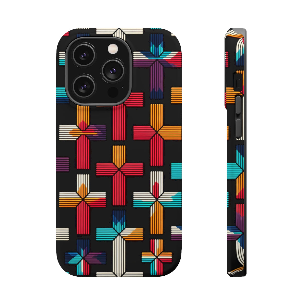 DistinctInk Tough Case for Apple iPhone, Compatible with MagSafe Charging - 
