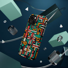 DistinctInk Tough Case for Apple iPhone, Compatible with MagSafe Charging - Title: "Vibrant Hues of Minimalist Crosses"