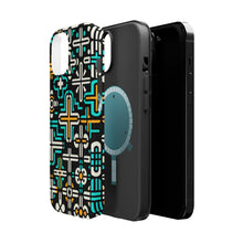 DistinctInk Tough Case for Apple iPhone, Compatible with MagSafe Charging - "Vibrant Variety: Christian Crosses in Patterns"