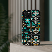 DistinctInk Tough Case for Apple iPhone, Compatible with MagSafe Charging - "Vibrant Variety: Christian Crosses in Patterns"