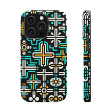 DistinctInk Tough Case for Apple iPhone, Compatible with MagSafe Charging - "Vibrant Variety: Christian Crosses in Patterns"