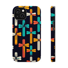 DistinctInk Tough Case for Apple iPhone, Compatible with MagSafe Charging - "Bright Bold Christian Cross Pattern"