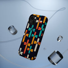 DistinctInk Tough Case for Apple iPhone, Compatible with MagSafe Charging - "Bright Bold Christian Cross Pattern"