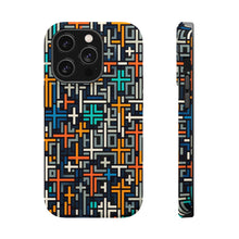 DistinctInk Tough Case for Apple iPhone, Compatible with MagSafe Charging - "Vibrant Crosses: A Bold Expression of Faith"