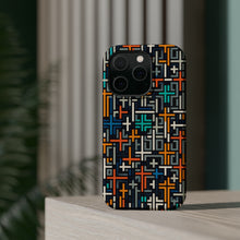 DistinctInk Tough Case for Apple iPhone, Compatible with MagSafe Charging - "Vibrant Crosses: A Bold Expression of Faith"