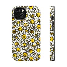 DistinctInk Tough Case for Apple iPhone, Compatible with MagSafe Charging - "Infinite Smiling Daisy Pattern Delight"