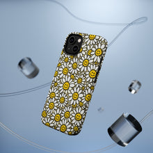 DistinctInk Tough Case for Apple iPhone, Compatible with MagSafe Charging - "Infinite Smiling Daisy Pattern Delight"