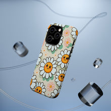 DistinctInk Tough Case for Apple iPhone, Compatible with MagSafe Charging - "Joyful Daisies: A Lively Cartoon Pattern"