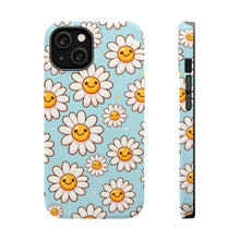 DistinctInk Tough Case for Apple iPhone, Compatible with MagSafe Charging - "Cheerful Daisies: Smiling Faces of Joy"