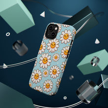 DistinctInk Tough Case for Apple iPhone, Compatible with MagSafe Charging - "Cheerful Daisies: Smiling Faces of Joy"
