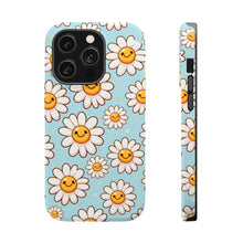 DistinctInk Tough Case for Apple iPhone, Compatible with MagSafe Charging - "Cheerful Daisies: Smiling Faces of Joy"