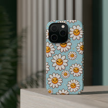 DistinctInk Tough Case for Apple iPhone, Compatible with MagSafe Charging - "Cheerful Daisies: Smiling Faces of Joy"