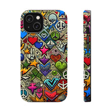 DistinctInk Tough Case for Apple iPhone, Compatible with MagSafe Charging - "Vibrant Urban Expressions: Graffiti-inspired Street Art"