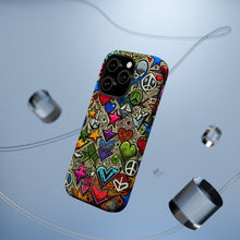 DistinctInk Tough Case for Apple iPhone, Compatible with MagSafe Charging - "Vibrant Urban Expressions: Graffiti-inspired Street Art"