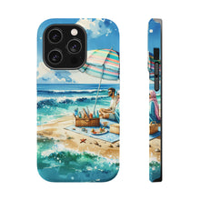 DistinctInk Tough Case for Apple iPhone, Compatible with MagSafe Charging - "Tranquil Coastal Escape: A Sunny Beach"
