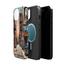 DistinctInk Tough Case for Apple iPhone, Compatible with MagSafe Charging - "Colors on Concrete: Vibrant Street Art Transformations"