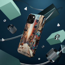 DistinctInk Tough Case for Apple iPhone, Compatible with MagSafe Charging - "Colors on Concrete: Vibrant Street Art Transformations"