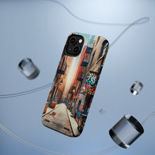 DistinctInk Tough Case for Apple iPhone, Compatible with MagSafe Charging - "Colors on Concrete: Vibrant Street Art Transformations"