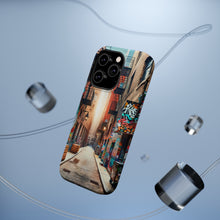 DistinctInk Tough Case for Apple iPhone, Compatible with MagSafe Charging - "Colors on Concrete: Vibrant Street Art Transformations"