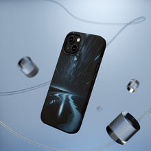 DistinctInk Tough Case for Apple iPhone, Compatible with MagSafe Charging - "Glimmering Trails: A Majestic Night's Embrace"
