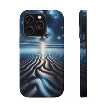 DistinctInk Tough Case for Apple iPhone, Compatible with MagSafe Charging - "Radiant Shimmer: Celestial Patterns on Ocean"